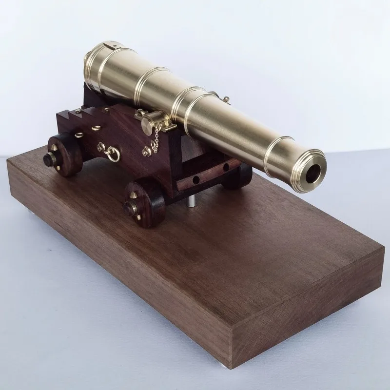 European retro brass ancient gun ornament, classical naval gun soft decoration, safety copper gun, mortise and tenon structure