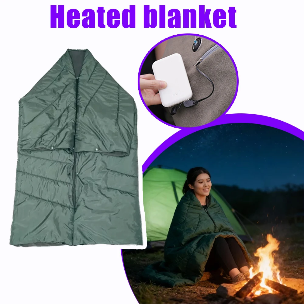 

Heated Electric Blanket Graphene Material Three Intelligent Temperature Settings Multi-functional Electric Heated Shawl/blanket