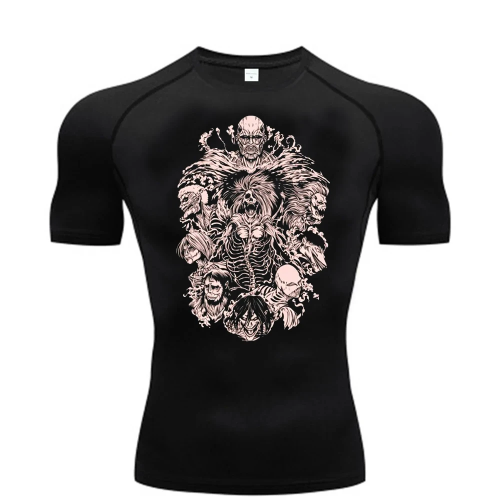 Attack on Titanic t-shirt Quick-Dry Fitness graphic dollette streetwear manga baddie cheap graphic manga korean fashion