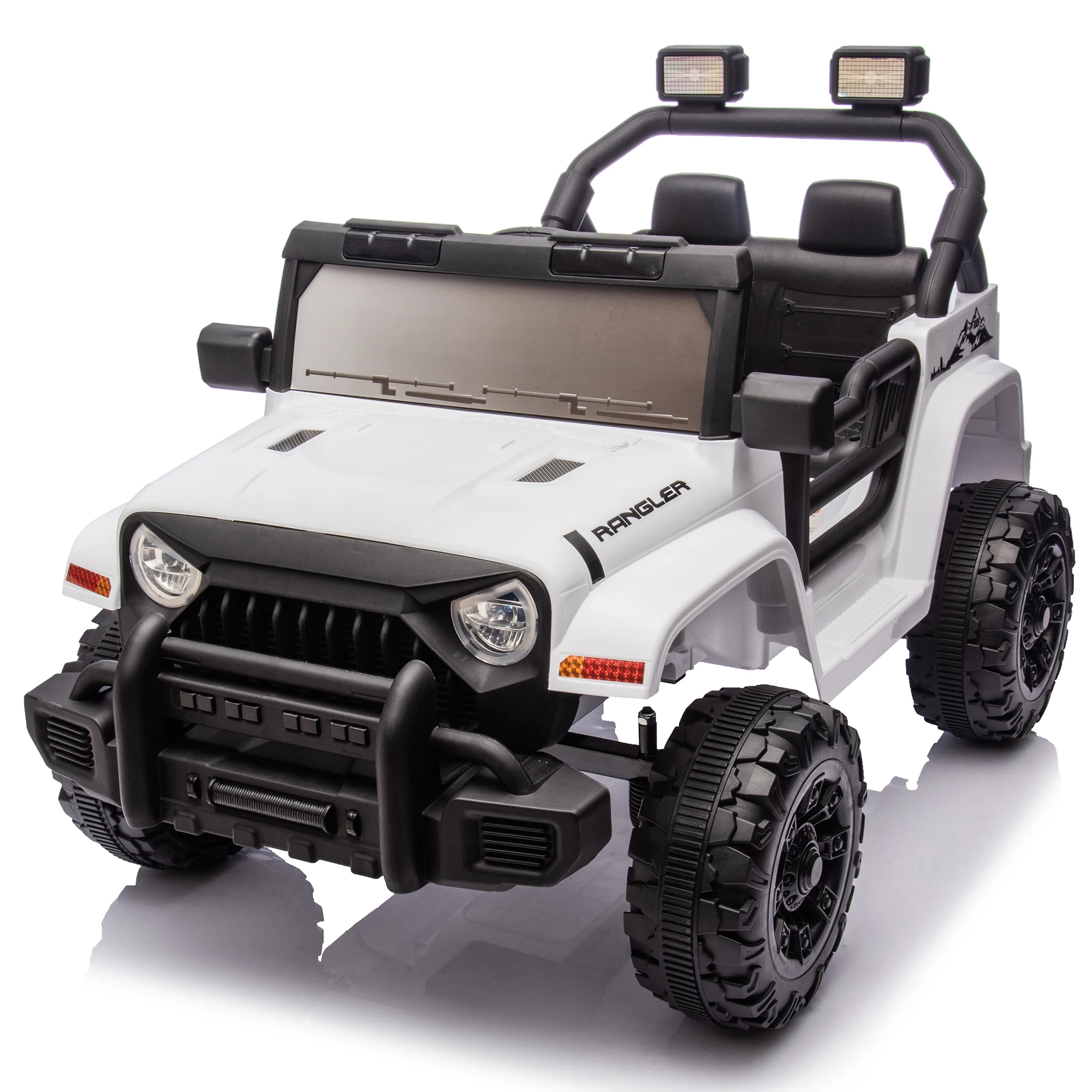 

Kids Electric Ride On Toy 12V 25W Car with Bluetooth Remote Control Suspension Music LED Lights Ages 3-5 Outdoor Play Safe Play