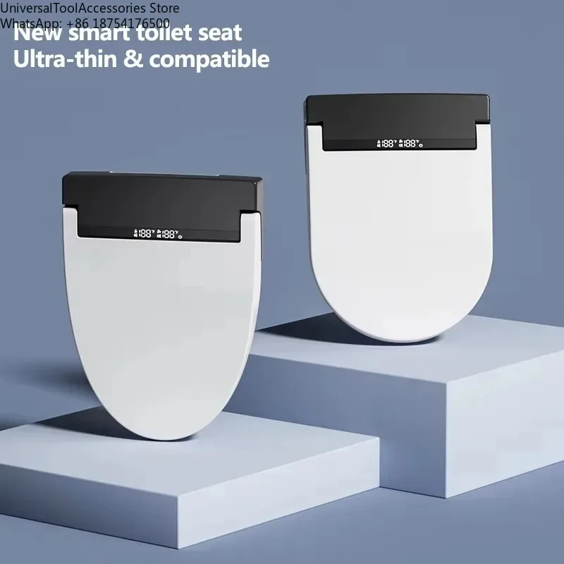 Elongated Ultra-Thin Electric Bidet Toilet Seat Cover with Heating And Cleaning Features for Enhanced Bathroom Experience