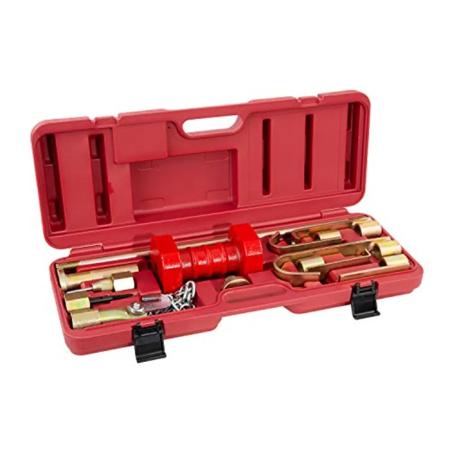 

Car dent removal kit: drop-forged steel black includes 10 lb slide hammer hooks drivers fasteners and tools for professional au