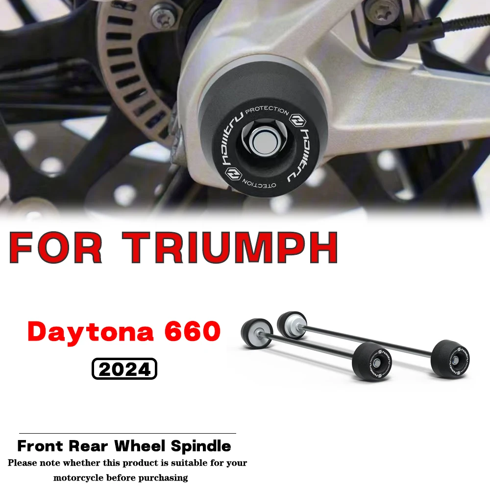 For TRIUMPH Daytona 660 2024 Motorcycle Accessories Front Rear Wheel Spindle Crash Protector