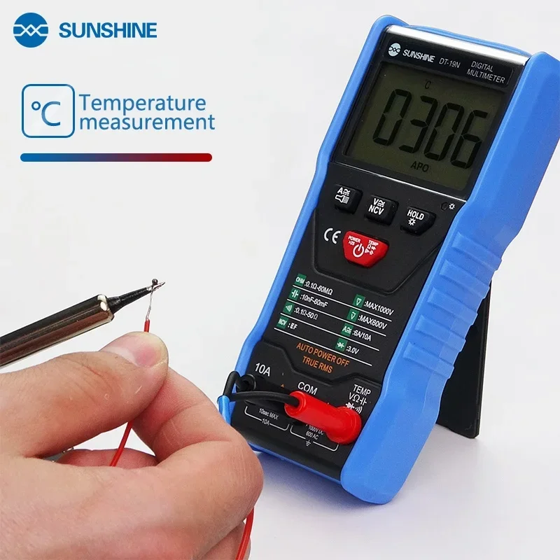 SUNSHINE DT-19N Mini Smart Digital Multimeter High Precision for Mobile Phone AC DC Ammeter Voltmeter Tool Multimeters