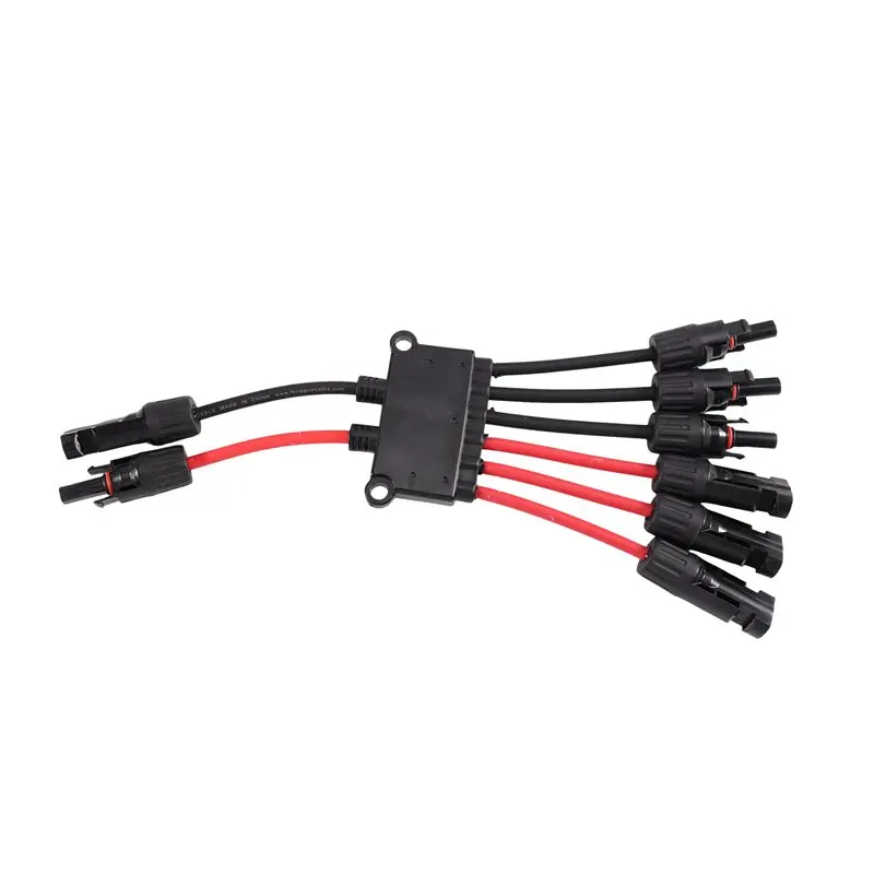 DTEN-For Solar Connectors 2 To 6 Y-Branch P Type, Tool-Free Design 10Awg, For Solar Panels, Splitter For Boat And RV Compatible