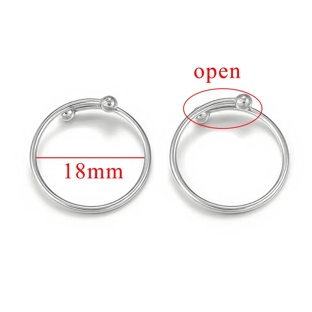 5pcs Stainless Steel Open Adjustable Ring Set