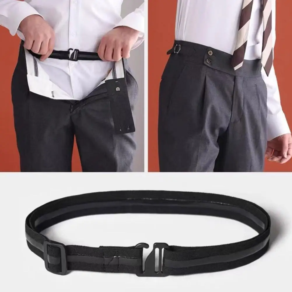 2.5cm/1inch Suspenders Women Men's Shirt Stay Belt Keep Shirt Tucked in Adjustable Elastic Non-slip Shirt Holder Strap Lock Belt
