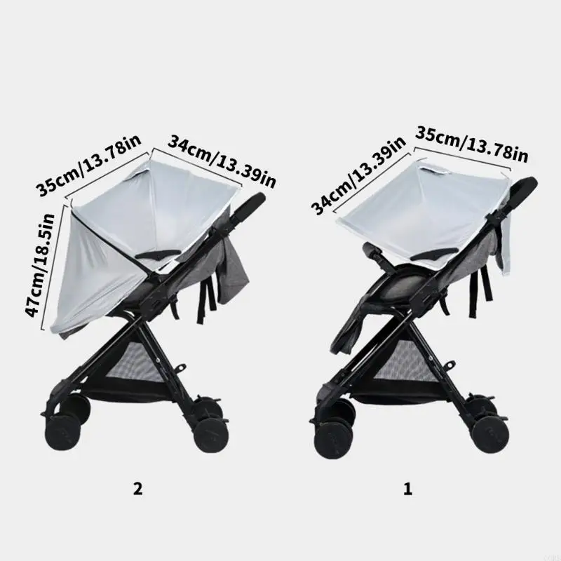 CORB Foldable Fabric Pushchair Canopy Accessory, Panel-to-Frame Mounting for Everyday Pushchair Use, Single Unit Included