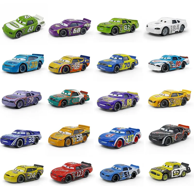 Genuine Disney Pixar Cars 2 Car Number Racing Model No.117 4 92 28 61 Metal Diecast Alloy Children's Model Gift Toys Collection