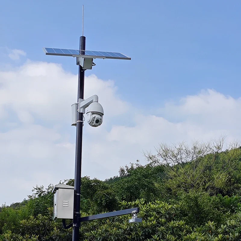 Pengisian Daya Efisien Penggunaan Luar Ruangan Tahan Lama Kamera Keamanan Panel Surya Kamera Panel Surya 4g