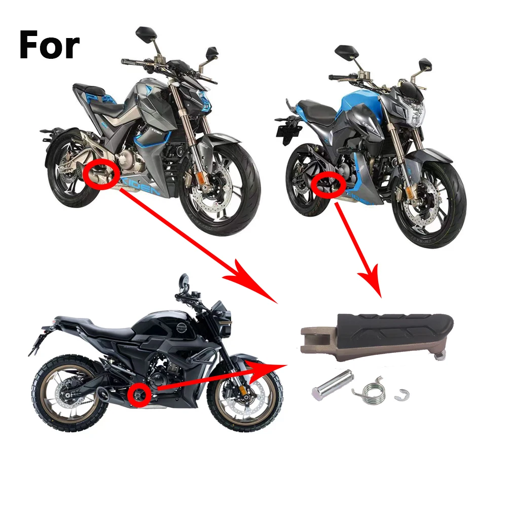 

Motorcycle Footrest Footpeg For Zontes For KIDEN ZT125-G 150-G ZT125-U ZT50-U ZT125-Z 150-Z Original Parts Front Rear Foot Pedal