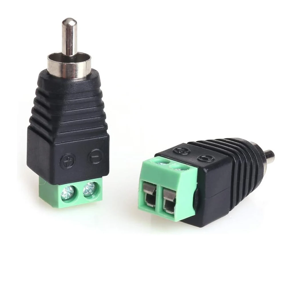 3 шт. RCA Phono штекер к AV винтовой клеммный разъем беспаечный преобразователь аудио-видео для адаптера провода динамика