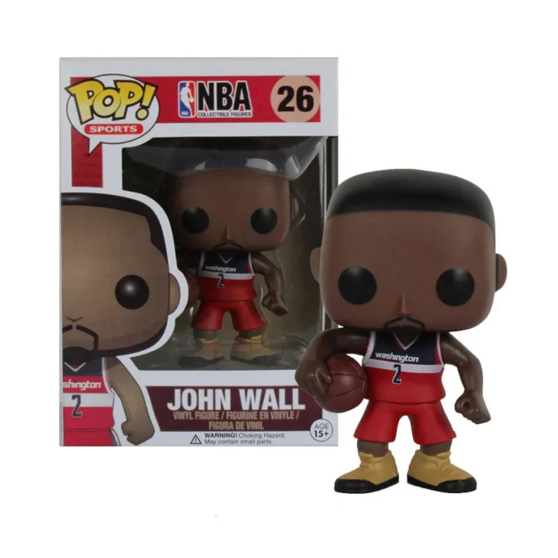 FUNKO Basketball Starblack Mamba Kobe 11 John Wall 28 Curry 19 James 01 Kyrie 25 Action Figure Collectible Model Toys for Fans