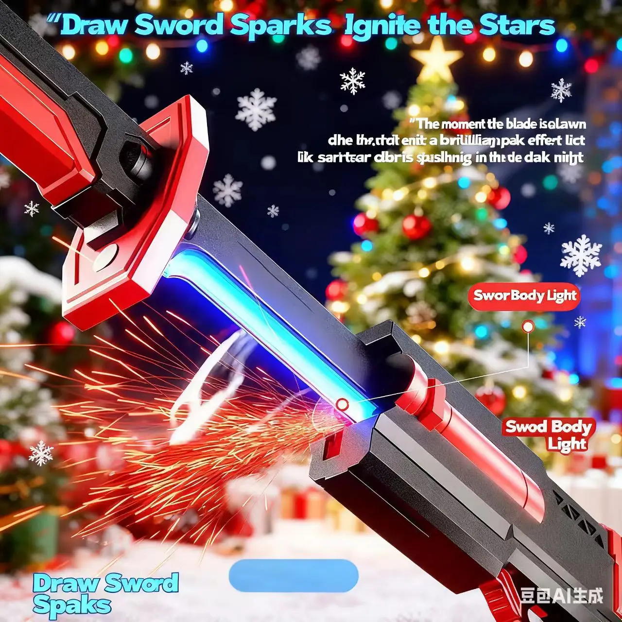 

Adult and child gift - Samurai toy sword, colorful ribbons, glowing sparks and smoke special effects,Lightsaber collection.