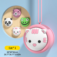 New Summer Hanging Neck Fan Portable Handheld 500mah USB Charging Fun Cute Animals Shaped Mini Silent 3-Speed Fan Students Gifts