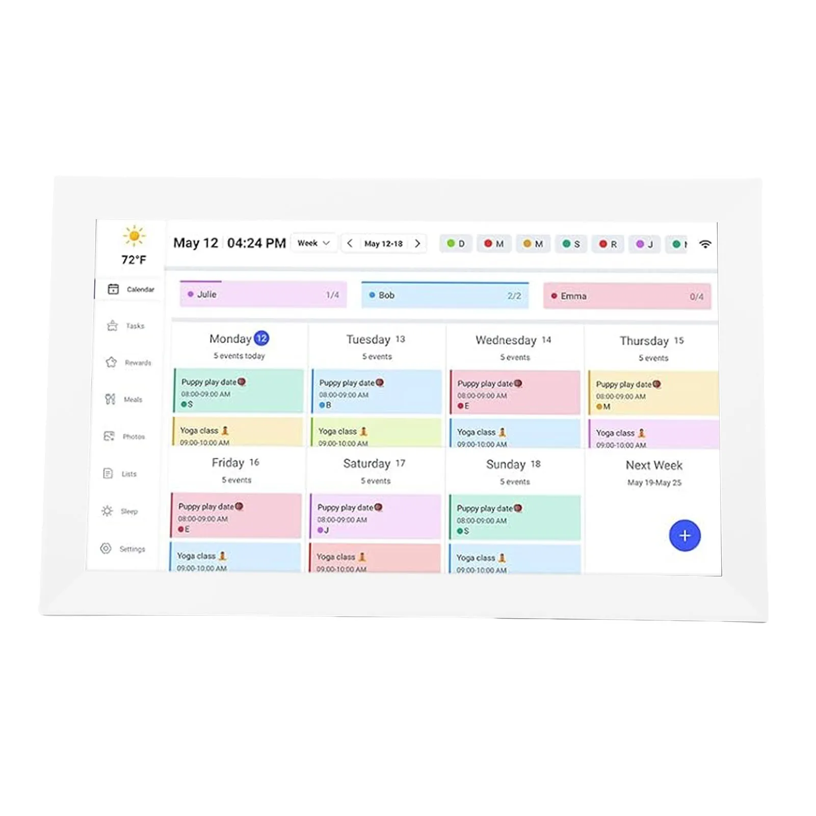 15.6 Inch Intelligent Electronic Calendar WiFi Smart Touchscreen Interactive Display Wall Desk Mount APP Control 32GB 2 Way Syn