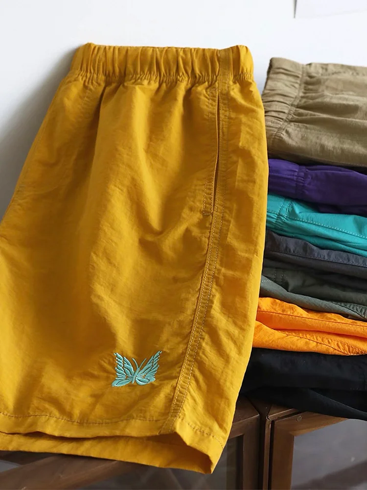 

Hawaii Beach Embroidered orts Men's Summer Dopane Qui Dry Five-Quarter Casual Sports Pants Straight Leg Loose Fit