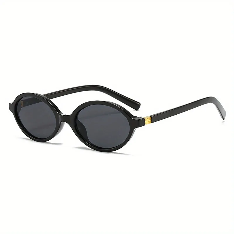 Retro Oval Fashion Glasses with Anti-Glare Lenses - Chic Small Frame, Ideal for Party Wear & Travel, Glasses Accessories