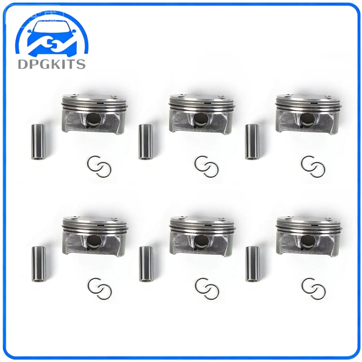 DPGKITS 6x Piston & Ring 92.9mm Φ22mm 2720308917 For Mercedes-Benz CLK350 C350 E350 GLK350 3.5 M272 Pistons Rings Rods & Parts