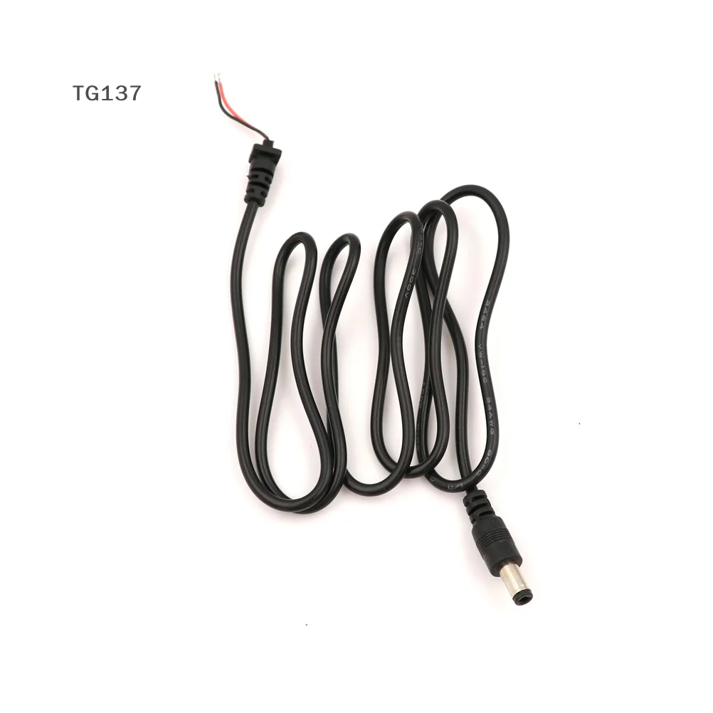 Black Connector And Cable Power Supply Cable DC Jack Tip Plug Connector Cord Cable 5.5*2.5mm 1.2m