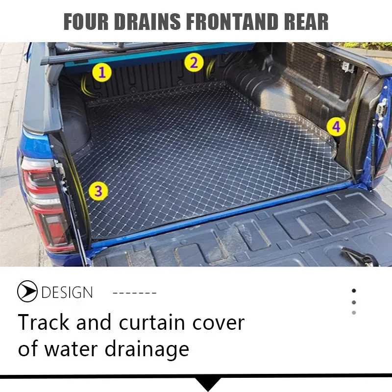 

Pickup Truck Bed Manual Box Retractle Tonneau Cover For 2015+