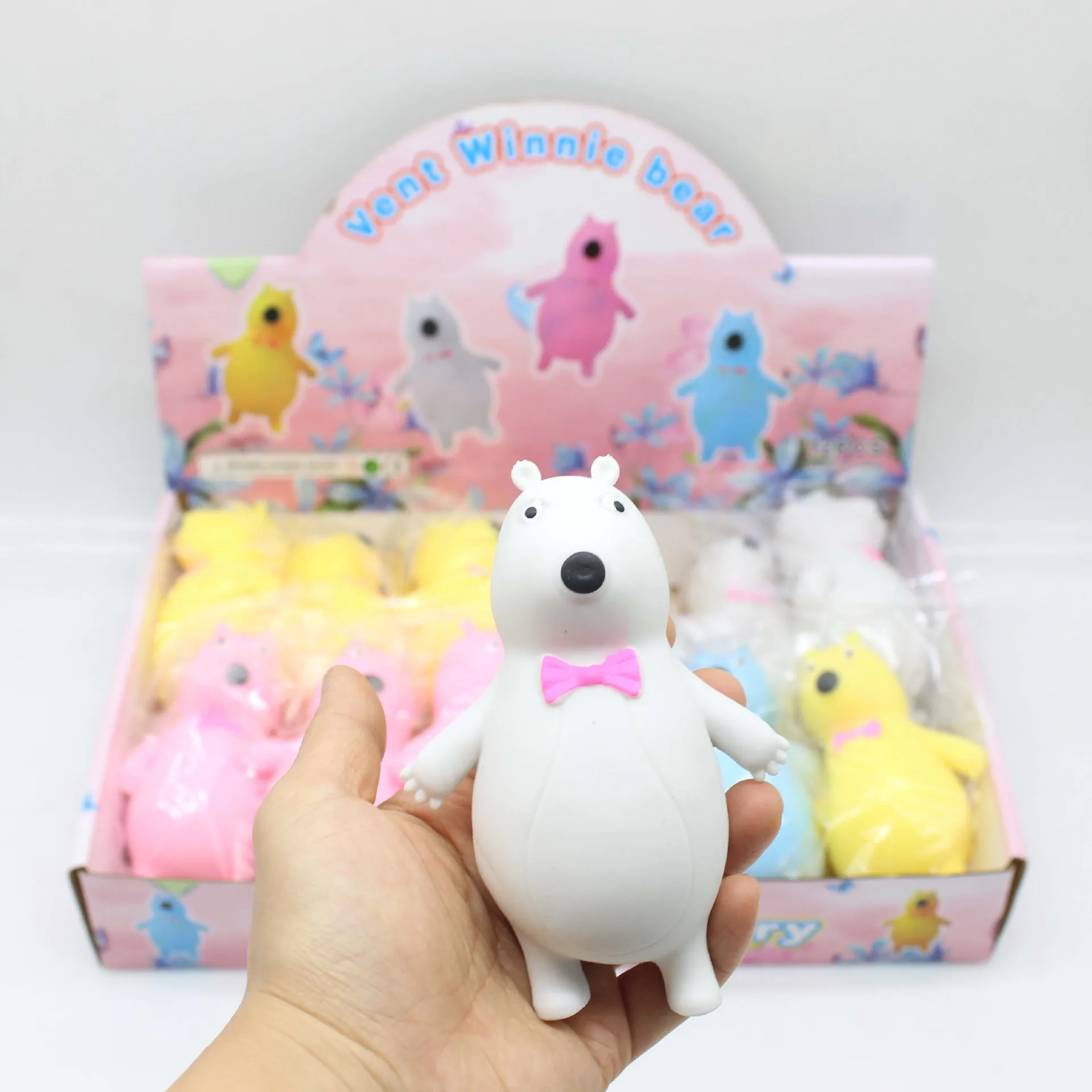 3PCS 안티 스트레스 장난감 농담 곰 짜기 Fidget 장난감 Tpr Squishy 안티 스트레스 재미 있은 스트레스 릴리프 어린이 성인 선물 소품 J157