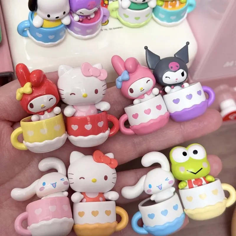 Genuine Sanrio Kada Bumper Cup Blind Bag Kawaii Mini Figure Cute Magnetic Ornaments Exquisite And Interesting Toys Hello Kitty - view 4