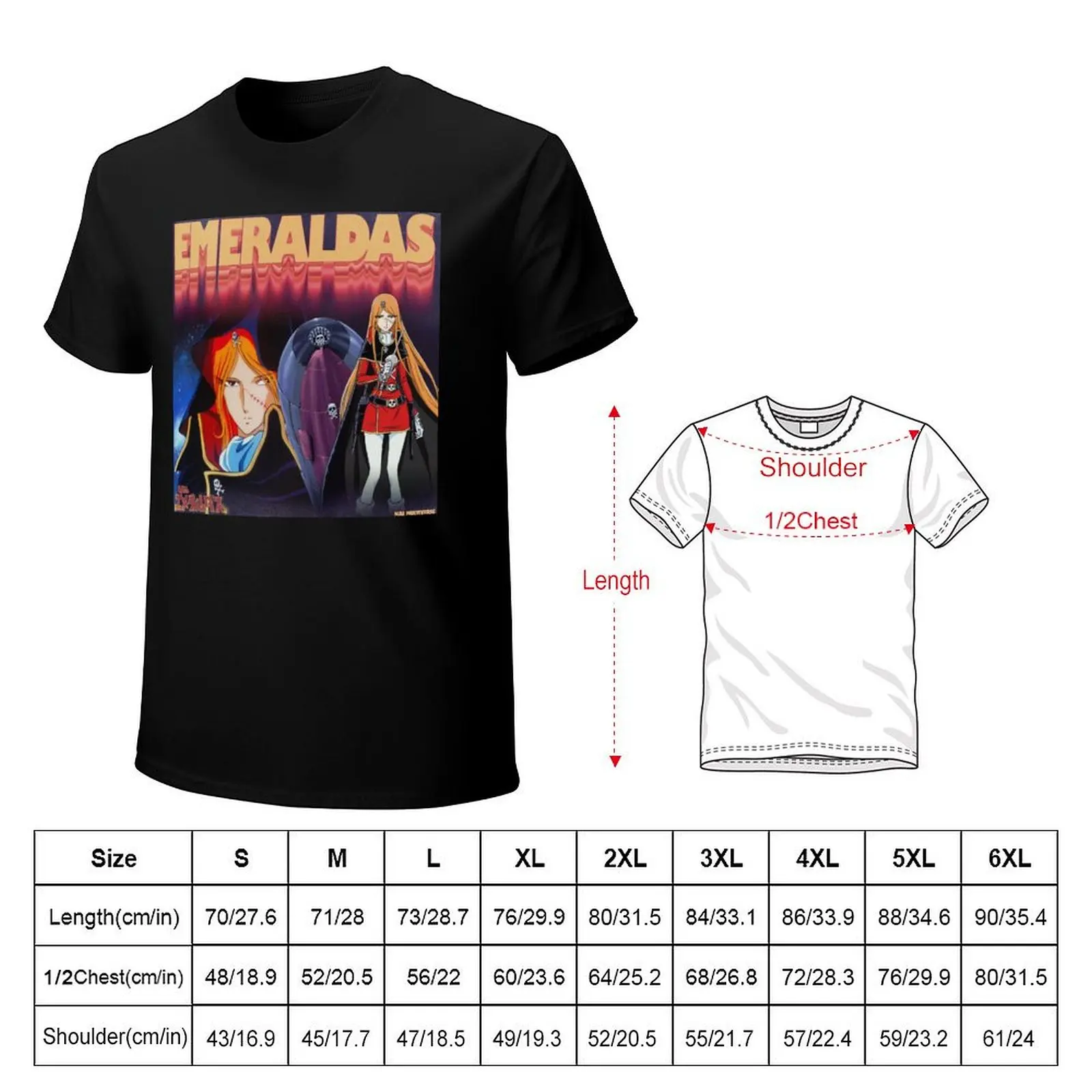 Queen Emeraldas Vintage Space Pirate ALBATOR Seas T-shirt Fresh Sport Top Tee Graphic Vintage Fitness Casual USA Size image 3