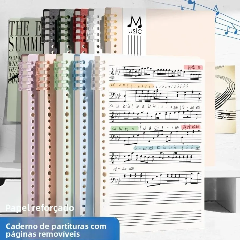 thick-notebook-large-spacing-piano-drum-composition-music-theory-notebook-b5-size-detachable-pages-for-primary-school-students