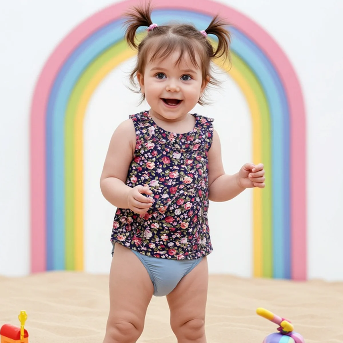 

Летние комплекты одежды для девочек, 2 предмета, с цветочным принтом, милые