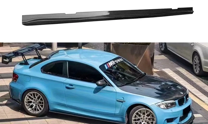 

Подходит для BMW 1 серии E82 R, боковая юбка из углеродного волокна, боковой объемный звук, модифицированные автозапчасти, сепаратор внешней отделки