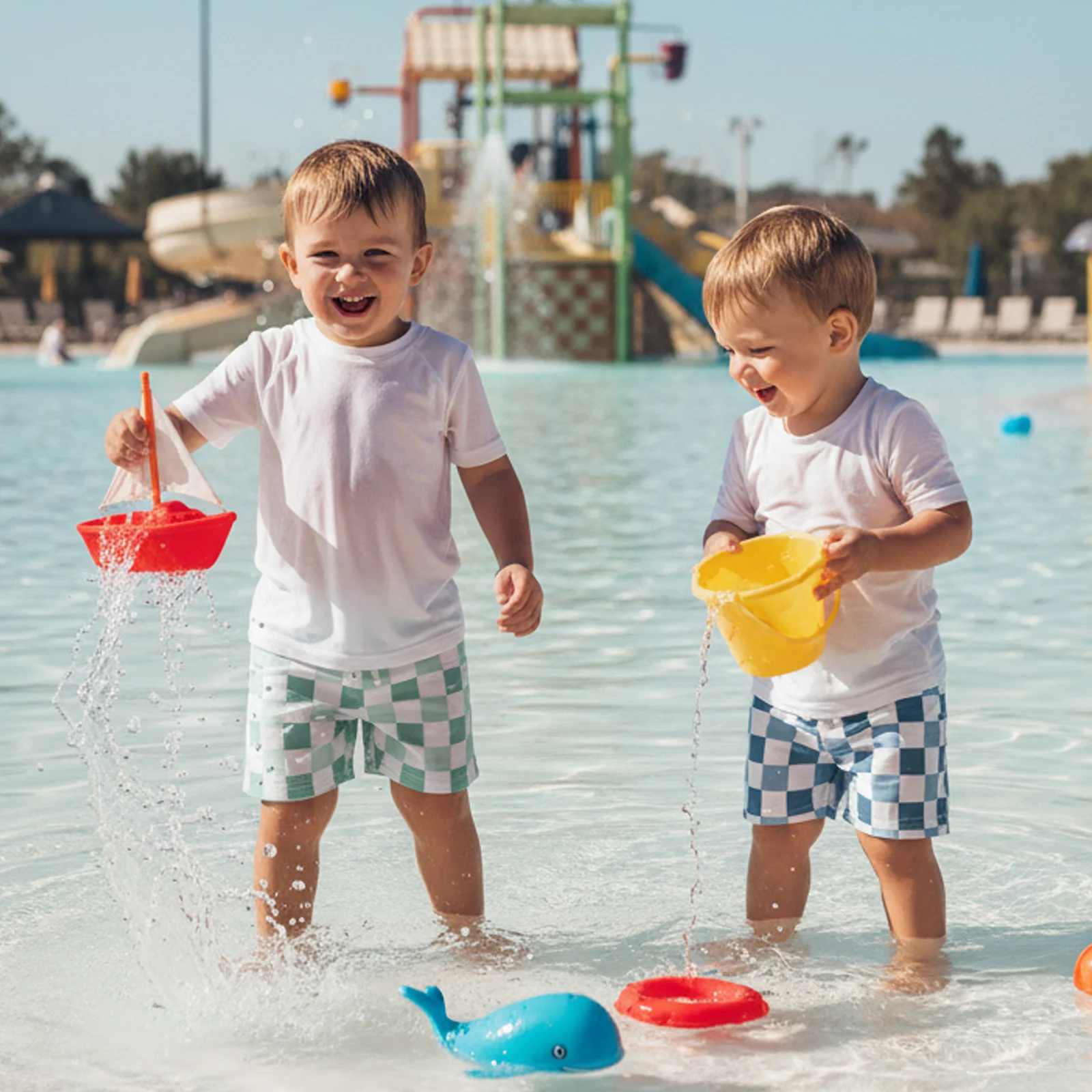 

Детские плавки для мальчиков, летние, с клетчатым принтом, на эластичной резинке, быстросохнущие, шорты для плавания