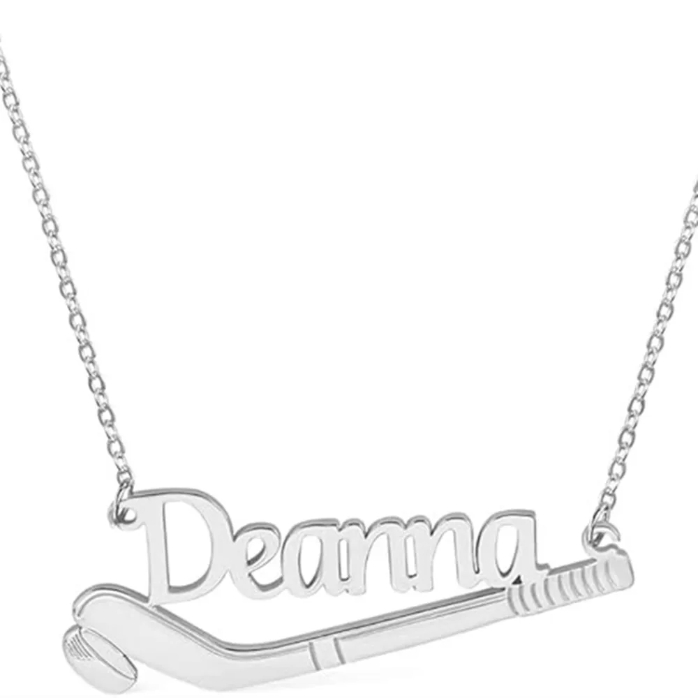 Custom Hockey Necklace Pendant Stainless Steel Fashion Ball Shaped Jewelry Necklaces Best  Birthday Ginf