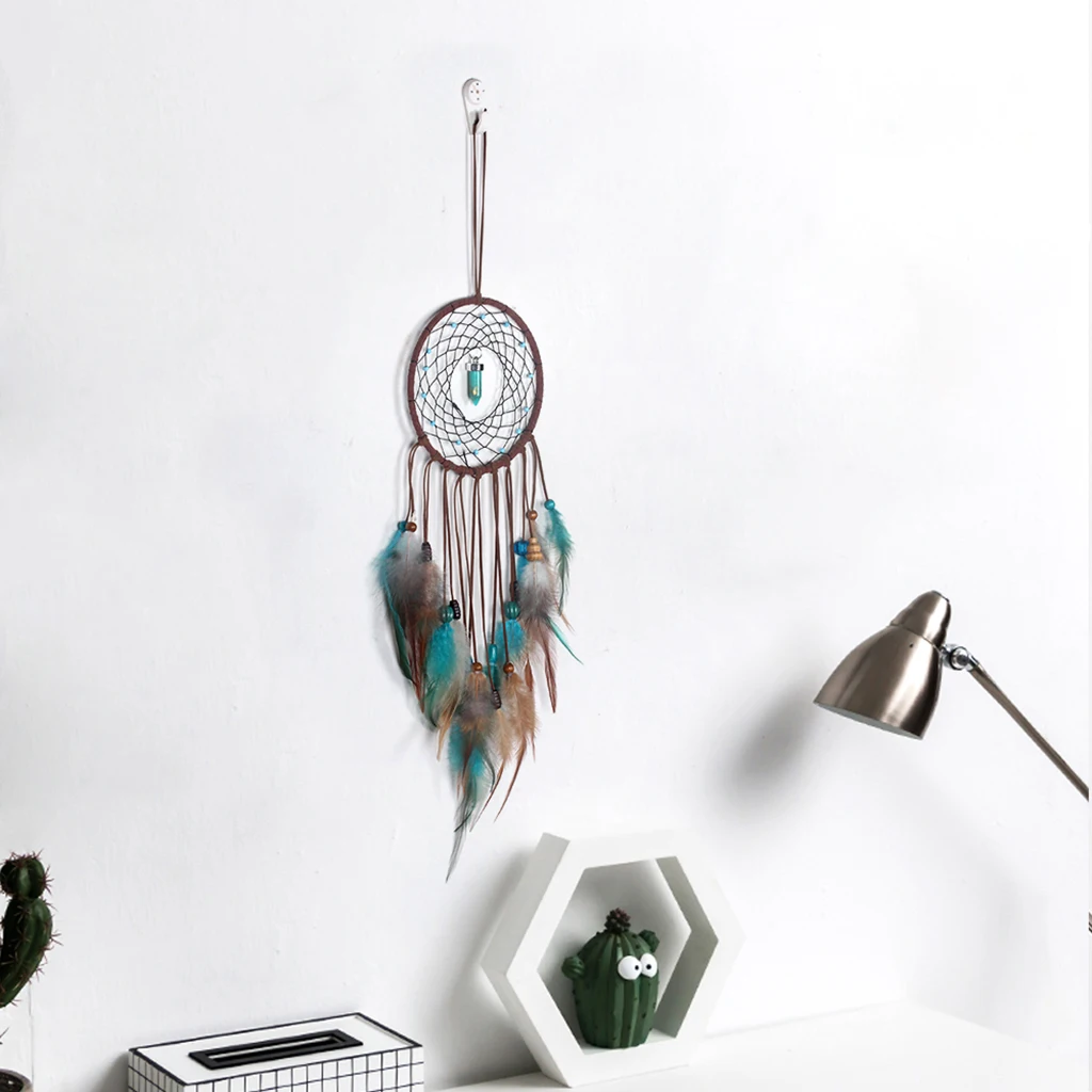 Tassel Dream Catcher Multi Colors Feather Round Dreamcatcher Wall Art Decors