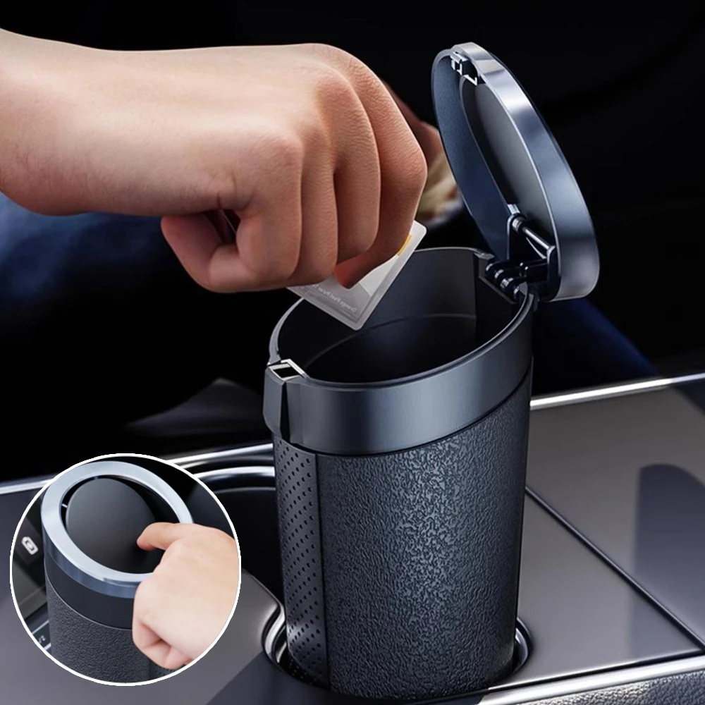 Car Trash Bin Cup-Shaped Garbage Can For Car Rubbish Basket Organizer Storage Holder Universal Auto Interior Accessories