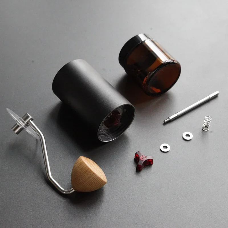 

C40 Redclix Hand cranked Bean Grinder Universal Accessories Red Shaft Shake Handle with Ultra fine Scale Adjustment Accessories