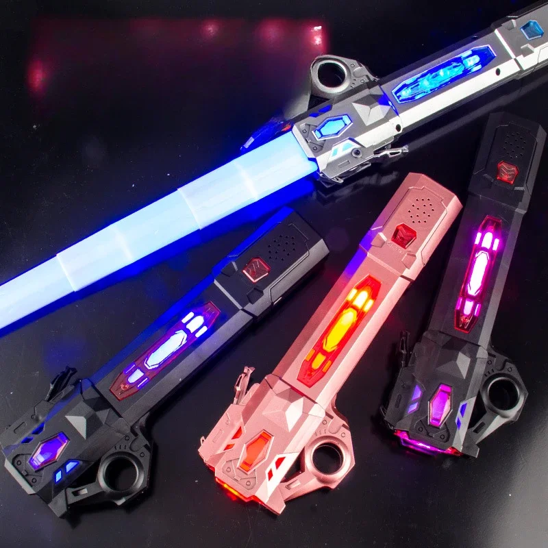 Laser Powered Lightsaber Toy Colorful Retractable Lightsaber Finger Rotation Children's Exercise Body Sound Effect Combination