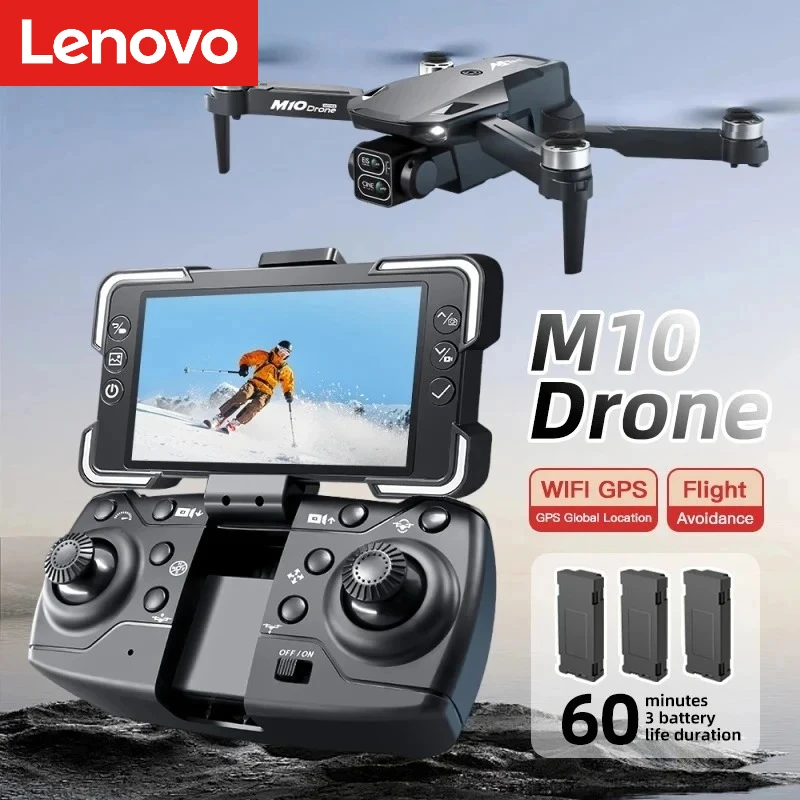 Lenovo M10 Rc 4K Drone 8K Profesional HD Dual Camera Met Scherm FPV WIFI Borstelloze Motor Obstakel vermijden Quadcopter Speelgoed - afbeelding 2