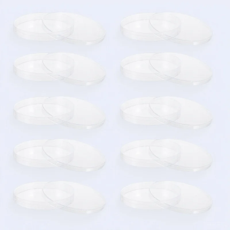 

20 Pcs Agar Plates Mycology Petri Dish with Lids Cover Round Transparent Plastic Dishes