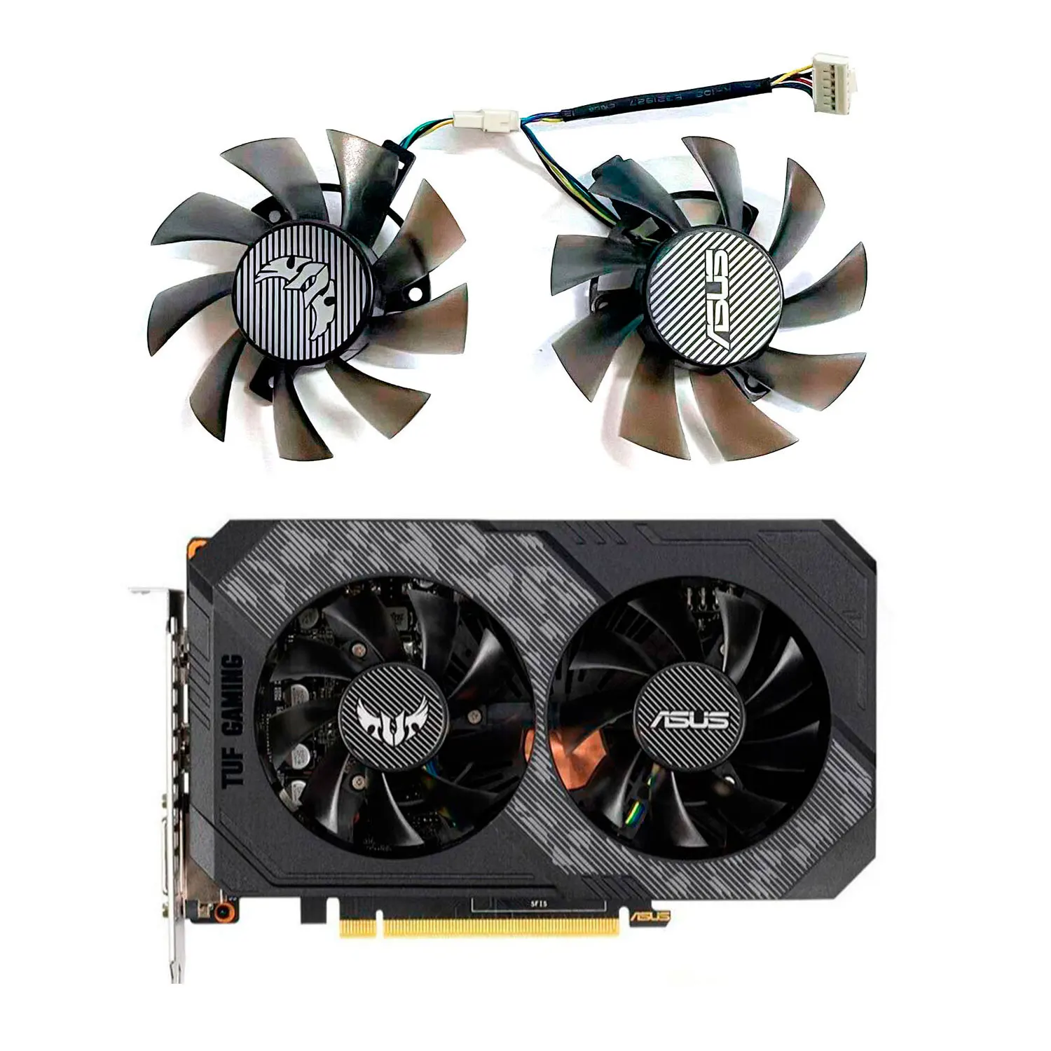 

Suitable for ASUS RTX 2060 GTX 1660 1660Ti TUF GAMING OC graphics card 75MM FD8015U12D T128015BU 6PIN GPU fan