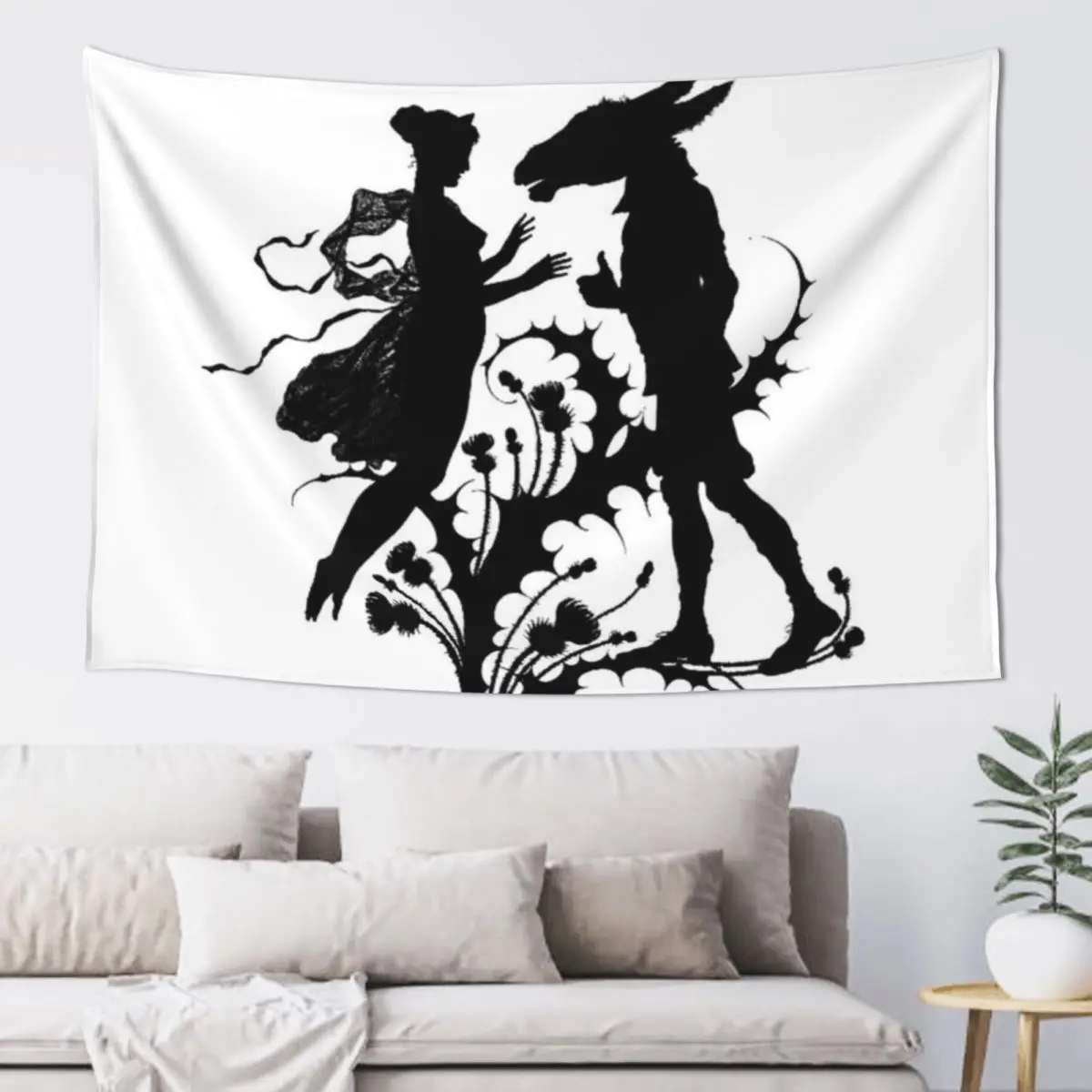 

Titania and Bottom Midsummer Silhouette Tapestry Bedrooms Decorations Living Room Decoration Bedroom Deco For Bedroom Tapestry