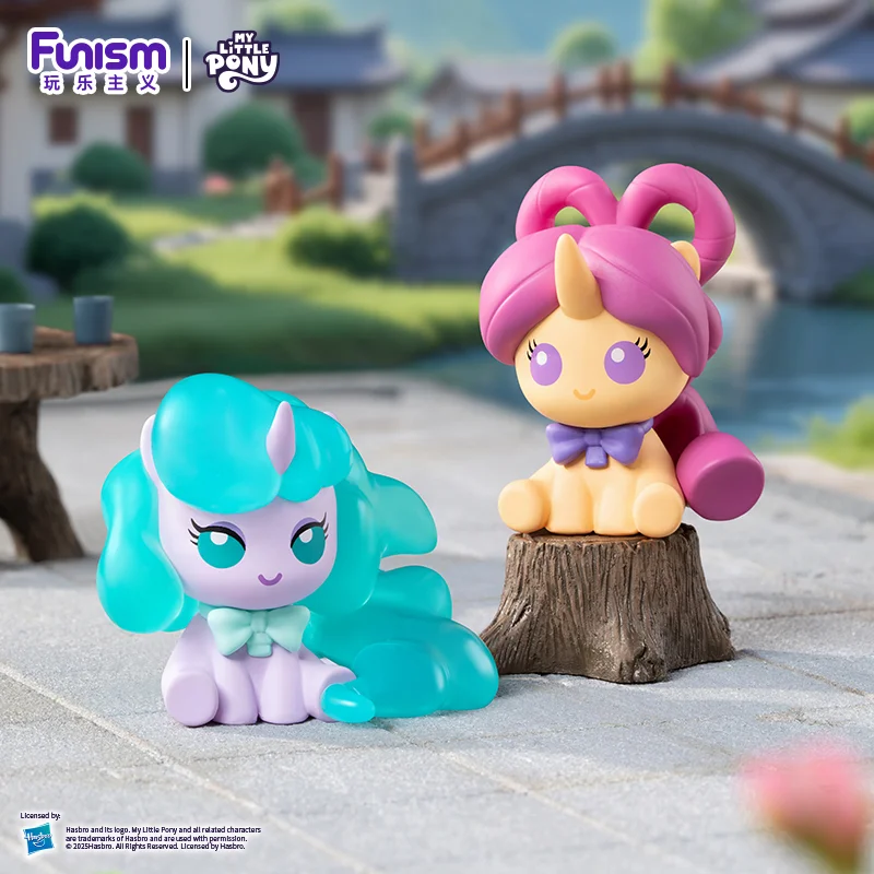 Set Kotak Misteri My Little Pony Magic Bottle - Mainan Mini Bean dengan Karakter Applejack dan Pinkie Pie, Dekorasi Meja Lucu untuk Hadiah Ulang Tahun