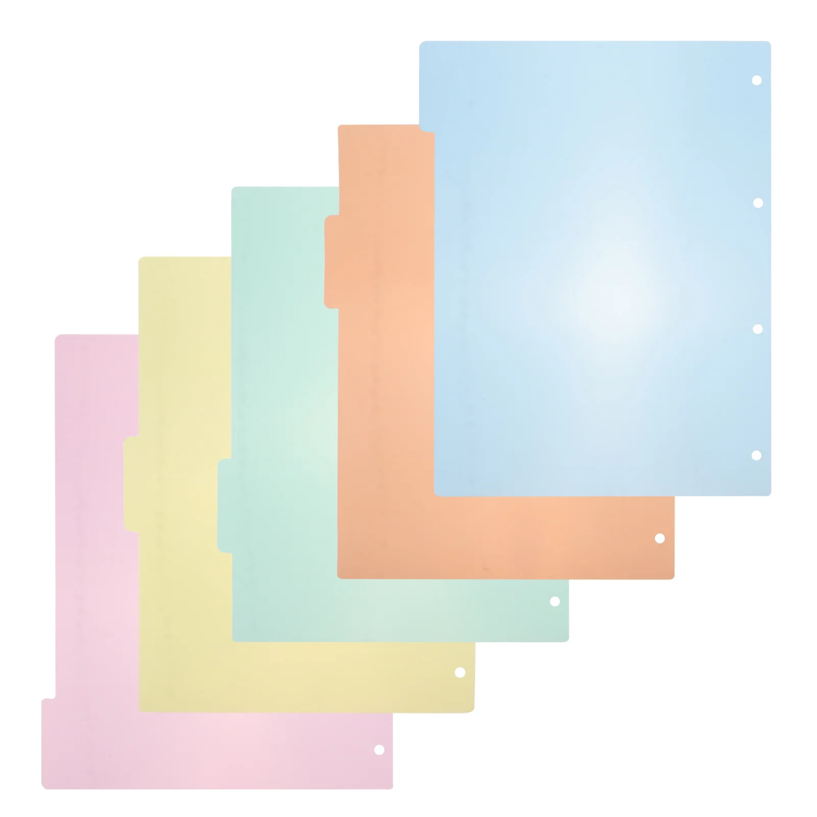 

10Pcs Label Index Cards Multicolor Paper Tabs Smooth Surface Office Binder Dividers Index Tabs for Sorting