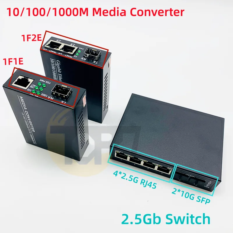 

Волоконно-оптический медиаконвертер 10/100/1000 Мбит/с Ethernet RJ45 1F1E/1F2E или гигабитный коммутатор Ethernet Порт 2F4E