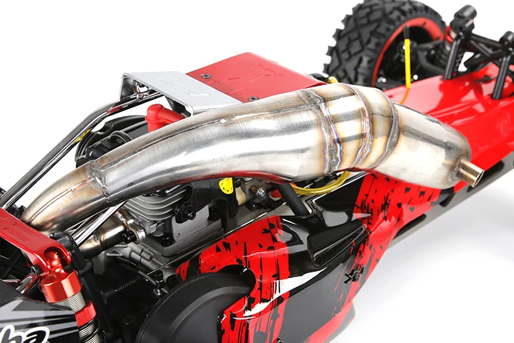 Stainless steel integrated muffler side exhaust pipe for 1/5 HPI ROFUN BAJA 5B