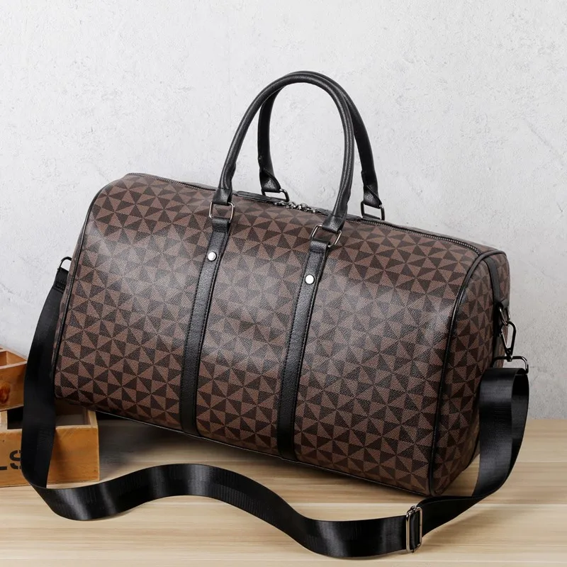 Leather Travel Bag Large Duffle Independent Big Fitness Bags Handbag Bag Luggage Shoulder Bag Black Men duffle bag maletas