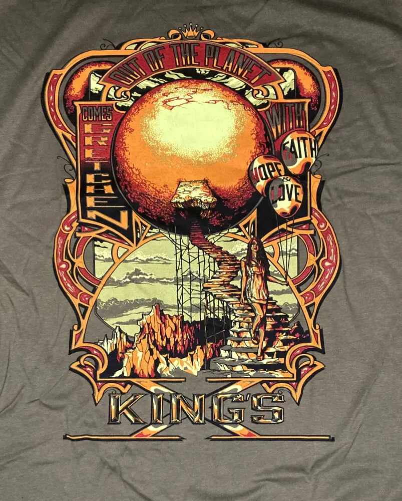 KINGS X cd cvr OUT OF THE SILENT PLANET Official GREEN SHIRT XXL New faith hope