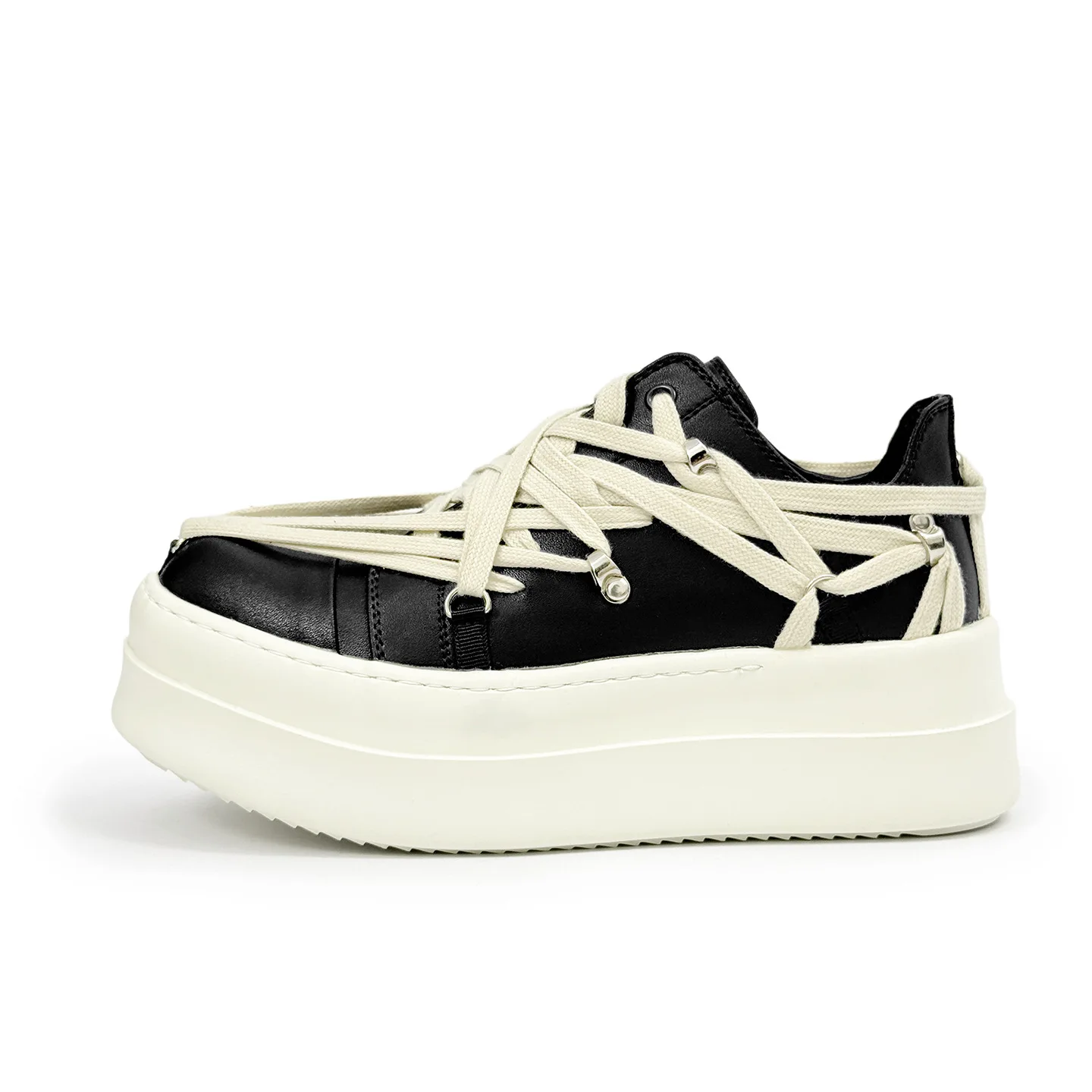 

Мужская обувь, повседневные кожаные базовые ботинки на плоской подошве со шнуровкой, увеличивающие рост, винтажные роскошные кроссовки, черные кроссовки Owen