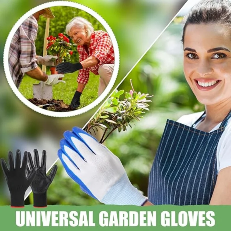 20 Stück Nitrilbeschichtete Sicherheits-Arbeitshandschuhe, atmungsaktiv, rutschfest, Gartenhandschuhe für den Bau, Garten, Hof, Industriearbeitshandschuh – Detail 7