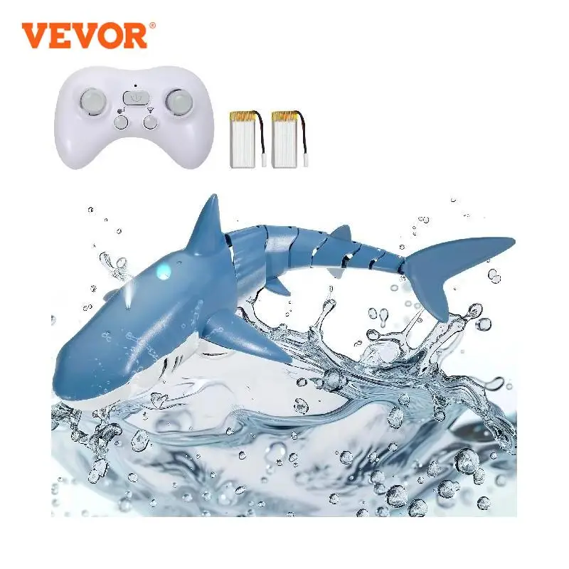 

VEVOR Intelligent RC Shark Whale Water Spray Toy Remote Control Ship Submarine Robot Fish Electrical Fish Toys for Boys Children